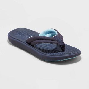 NEW! Kids' Sterling Slip-On Thong Flip-Flop Sandals, Blue - All in Motion